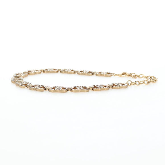 CHANEL Necklace metal Gold CC Auth ki6807M
