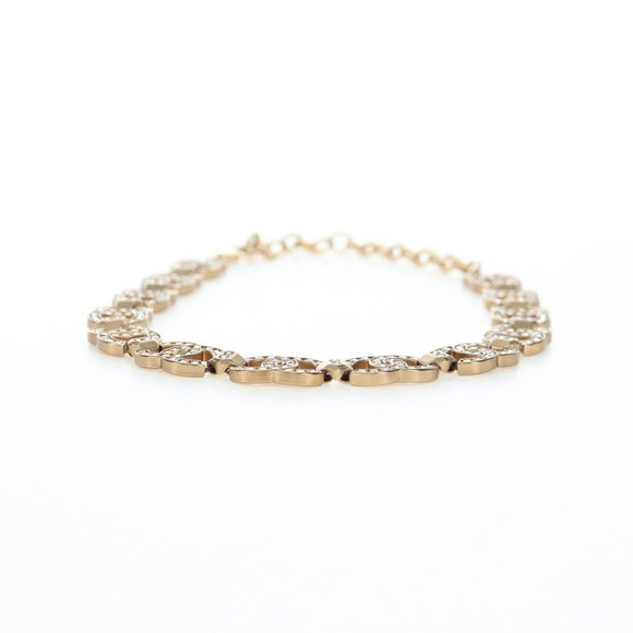 CHANEL Necklace metal Gold CC Auth ki6807M