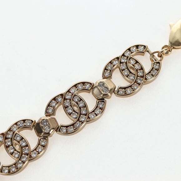 CHANEL Necklace metal Gold CC Auth ki6807M