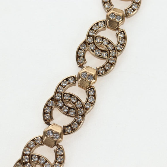 CHANEL Necklace metal Gold CC Auth ki6807M