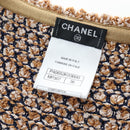 CHANEL skirt Jacket Nylon setup Gold CC Auth ki6808M-12