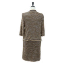 CHANEL skirt Jacket Nylon setup Gold CC Auth ki6808M-2