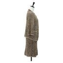 CHANEL skirt Jacket Nylon setup Gold CC Auth ki6808M-4