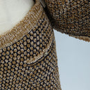 CHANEL skirt Jacket Nylon setup Gold CC Auth ki6808M-9