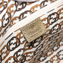 GUCCI GG Canvas Hand Bag Leather Beige Gold 161720 Auth ki6809V-19