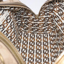 GUCCI GG Canvas Hand Bag Leather Beige Gold 161720 Auth ki6809V-20
