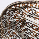 GUCCI GG Canvas Hand Bag Leather Beige Gold 161720 Auth ki6809V-22