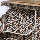 GUCCI GG Canvas Hand Bag Leather Beige Gold 161720 Auth ki6809V-23