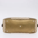 GUCCI GG Canvas Hand Bag Leather Beige Gold 161720 Auth ki6809V-5