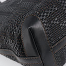 FENDI Zucca Canvas Tote Bag Leather Black Auth ki6810-13