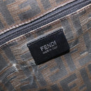 FENDI Zucca Canvas Tote Bag Leather Black Auth ki6810-14