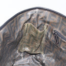 FENDI Zucca Canvas Tote Bag Leather Black Auth ki6810-17