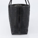 FENDI Zucca Canvas Tote Bag Leather Black Auth ki6810-4