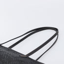 FENDI Zucca Canvas Tote Bag Leather Black Auth ki6810-8