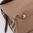 BURBERRY Shoulder Bag Leather Brown Gold Auth ki6811V-11