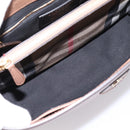 BURBERRY Shoulder Bag Leather Brown Gold Auth ki6811V-22