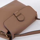 BURBERRY Shoulder Bag Leather Brown Gold Auth ki6811V-6