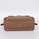 BURBERRY Shoulder Bag Leather Brown Gold Auth ki6811V-9