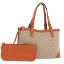 GUCCI GG Canvas Tote Bag Orange Gold 269878 Auth ki6812V-1