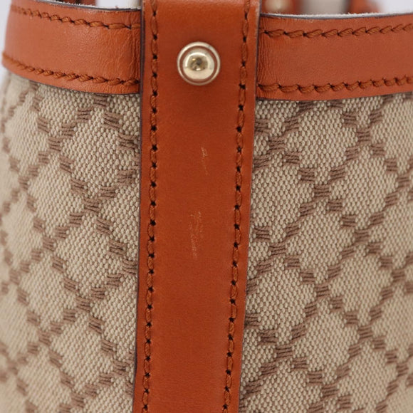 GUCCI GG Canvas Tote Bag Orange Gold 269878 Auth ki6812V