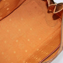 MCM Vicetos Logogram Mini Boston Bag PVC Leather Brown Gold Auth ki6815-10