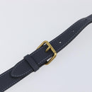 Coach Shoulder Bag Leather 2way Navy Gold Auth ki6820A-12