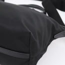 PRADA Hand Bag Nylon Leather 2way Black Gold Auth ki6822V-15