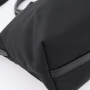 PRADA Hand Bag Nylon Leather 2way Black Gold Auth ki6822V-16