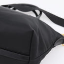 PRADA Hand Bag Nylon Leather 2way Black Gold Auth ki6822V-17