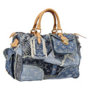 LOUIS VUITTON Monogram Denim Patchwork Speedy 30 Bag Blue M95380 LV Auth ki6823SAM-1