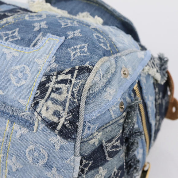 LOUIS VUITTON Monogram Denim Patchwork Speedy 30 Bag Blue M95380 LV Auth ki6823SAM