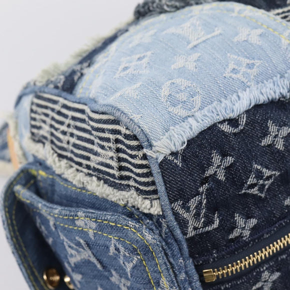 LOUIS VUITTON Monogram Denim Patchwork Speedy 30 Bag Blue M95380 LV Auth ki6823SAM