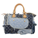 LOUIS VUITTON Monogram Denim Patchwork Speedy 30 Bag Blue M95380 LV Auth ki6823SAM-3