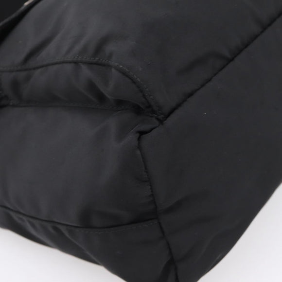 PRADA Shoulder Bag Nylon Black Silver Auth ki6826