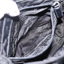 PRADA Shoulder Bag Nylon Black Silver Auth ki6826-26
