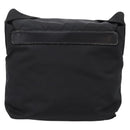 PRADA Shoulder Bag Nylon Black Silver Auth ki6826-2