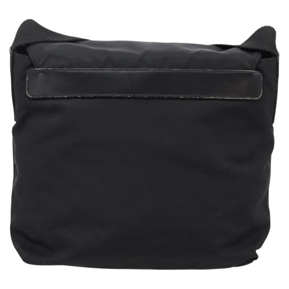 PRADA Shoulder Bag Nylon Black Silver Auth ki6826