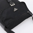 PRADA Shoulder Bag Nylon Black Silver Auth ki6826-6