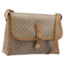 CELINE Macadam Canvas Shoulder Bag PVC Beige Gold Auth ki6828-1