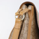 CELINE Macadam Canvas Shoulder Bag PVC Beige Gold Auth ki6828-12