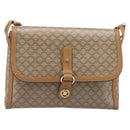 CELINE Macadam Canvas Shoulder Bag PVC Beige Gold Auth ki6828-2