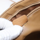 CELINE Macadam Canvas Shoulder Bag PVC Beige Gold Auth ki6828-29