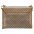 CELINE Macadam Canvas Shoulder Bag PVC Beige Gold Auth ki6828-3