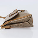 CELINE Macadam Canvas Shoulder Bag PVC Beige Gold Auth ki6828-5