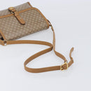 CELINE Macadam Canvas Shoulder Bag PVC Beige Gold Auth ki6828-7