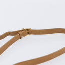 CELINE Macadam Canvas Shoulder Bag PVC Beige Gold Auth ki6828-9