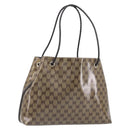 GUCCI GG crystal Shoulder Bag Coated Canvas Beige Gold 419689 Auth ki6829V-1