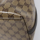 GUCCI GG crystal Shoulder Bag Coated Canvas Beige Gold 419689 Auth ki6829V-9