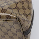 GUCCI GG crystal Shoulder Bag Coated Canvas Beige Gold 419689 Auth ki6829V-15