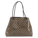GUCCI GG crystal Shoulder Bag Coated Canvas Beige Gold 419689 Auth ki6829V-2